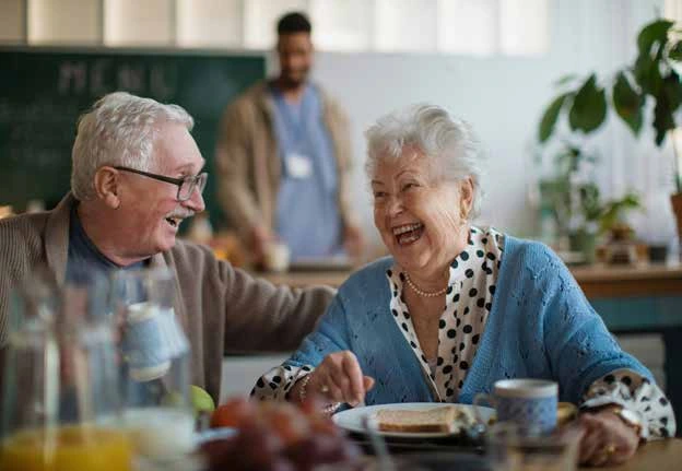 An older couple supported at home